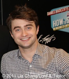 Daniel Radcliffe made a special appearance at the Lord & Taylor Fifth Ave Store for the unveiling of the "How to Succeed in Business Without Really Trying" Musical themed windows on June 23, 2011. Photo by Lia Chang/Lord & Taylor