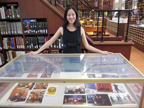 Lia Chang in the Asian Reading Room of the Library of Congress where her "In Rehearsal" display of photographs drawn from the Lia Chang Theater Portfolio are on view through August 23, 2011.  Photo by Reme Grefalda