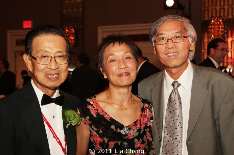 Michael Lin, Jessica Chao and Cao O, executive director of AAFNY.  Photo by Lia Chang