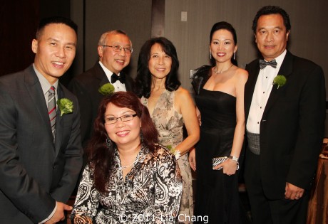 2011 OCA Awards honorees BD Wong, Tammy Duckworth and Dr. Bobby Fong with former OCA National President Ginny Gong, OCA First Lady, Ashley Lee and OCA National President, Ken Lee.  Photo by Lia Chang