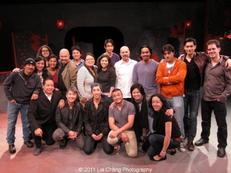 The cast and creative team of Leviathan Lab's Twelfth Night on the set at the Arclight Theater in New York on November 11, 2011. Photo by Lia Chang