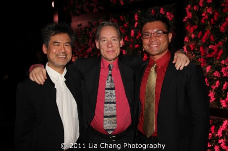 David Henry Hwang, Matthew Mcguire and Randy Gener Photo by Lia Chang