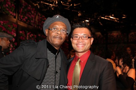 Samuel L. Jackson and Randy Gener Photo by Lia Chang