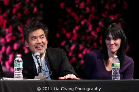 Chinglish playwright David Henry Hwang and director Leigh Silverman Photo by Lia Chang
