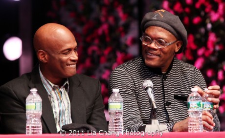 The Mountaintop director Kenny Leon and actor Samuel L. Jackson Photo by Lia Chang