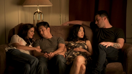 Sheetal Sheth, Parry Shen, Lynn Chen and Kerry McCrohan in Richard Wong and H.P. Mendoza's Yes, We're Open