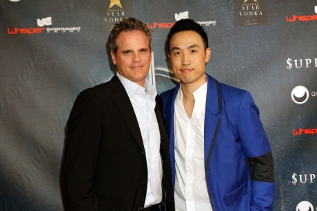 Supercapitalist's stars Michael Park and Derek Ting at Village East Cinema for the New York theatrical premiere on August 10, 2012. Photo by Lia Chang