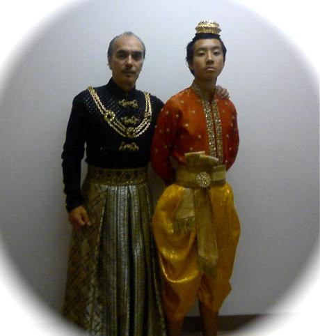 Raul Aranas as The Kralahome and Raphael Aranas as Prince Chulalongkorn. (Photo courtesy of Raul Aranas)