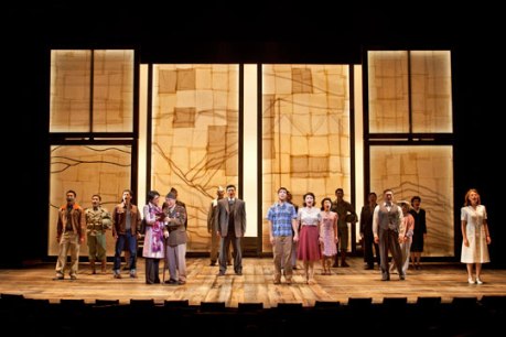 The cast of the World Premiere of Allegiance - A New American Musical at The Old Globe. Photo by Henry DiRocco.
