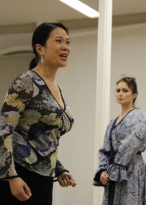 Christine Toy Johnson as Lady Thiang and Tamara Jenkins as Anna, in The King and I. Photo by Lia Chang