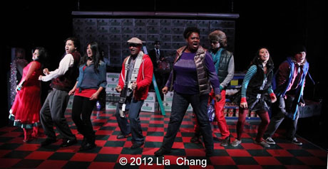 The cast of LAUGHistan's World Premiere of "BUMBUG The Musical". Photo Credit: Lia Chang