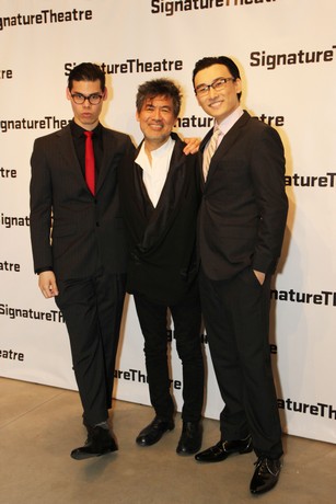 Ruy Iskandar, David Henry Hwang and Yuekun Wu. Photo by Lia Chang