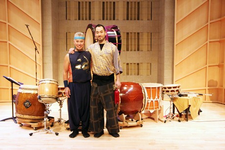 Kenny Endo and Kaoru Watanabe. Photo by Lia Chang