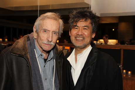 Edward Albee and David Henry Hwang. Photo by Lia Chang