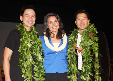 Joel de la Fuente, Congresswoman Tulsi Gabbard of Hawaii, Daniel Dae Kim