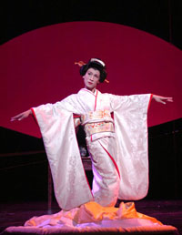 Francis Jue as Song Liling in M. BUTTERFLY. (Photo by David Allen)