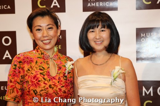 (LtoR) MOCA Board of Trustee Co-Chairs Mei-Mei Tuan and artist and architect Maya Lin at the 32nd Annual MOCA Legacy Awards Gala at Cipriani Wall Street, 55 Wall St in New York on December 12, 2011. Photo by Lia Chang