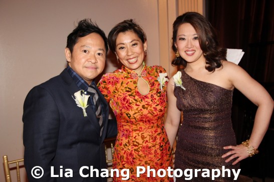 2011 Legacy Award honoree Pichet Ong, Mei-Mei Tuan and CNBC correspondent Melissa Lee at the 32nd Annual MOCA Legacy Awards Gala at Cipriani Wall Street, 55 Wall St in New York on December 12, 2011. Photo by Lia Chang