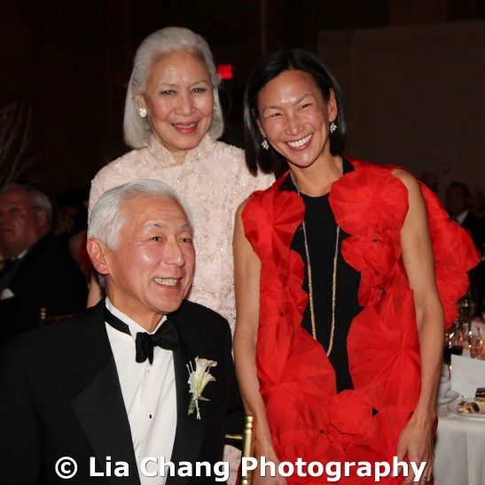 2011 MOCA Lifetime Achievement Award honoree Oscar L. Tang, his sister-in-law Jean Young and daughter Dana Tang at Cipriani Wall Street, 55 Wall St in New York on December 12, 2011. Photo by Lia Chang