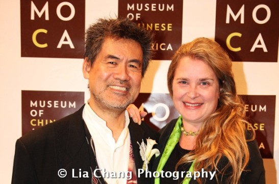 Chinglish playwright David Henry Hwang, and his wife actress Kathryn Layng at the 32nd Annual MOCA Legacy Awards Gala at Cipriani Wall Street, 55 Wall St in New York on December 12, 2011. Photo by Lia Chang