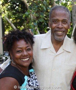 Meshach Taylor with his wife Bianca Ferguson Taylor at his 67th birthday party in Toluca Lake, CA, on April 12, 2014. Photo by Lia Chang