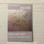 Trestle Gallery opening reception for "Swimming Awkward Moment," new works by Arlan Huang in Brooklyn on February 20, 2015. Photo by Lia Chang