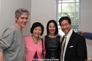 Peter Tulipan and Elizabeth Sung with Big Trouble in Little China cast members Peter Kwong and Lia Chang at JANM's Tateuchi Democracy Forum in LA on April 8, 2015. Photo by Marissa Chang-Flores