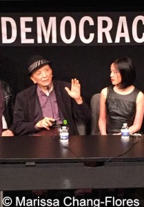 Big Trouble in Little China cast members James Hong and Lia Chang at JANM's Tateuchi Democracy Forum in LA on April 8, 2015. Photo by Marissa Chang-Flores