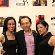 Lia Chang, Nick Sakai and Erin Quill at the 72 Hour Shootout Launch party at The Korea Society in New York on June 4, 2015. Photo by Lia Chang