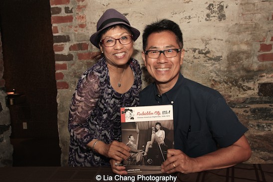 Arthur Dong and Broadway performer Baayork Lee at MoCA in New York on July 26, 2015. Lee originated the role of Connie in the Chorus Line and is currently executive artistic director of the National Asian Artists Project. Photo by Lia Chang