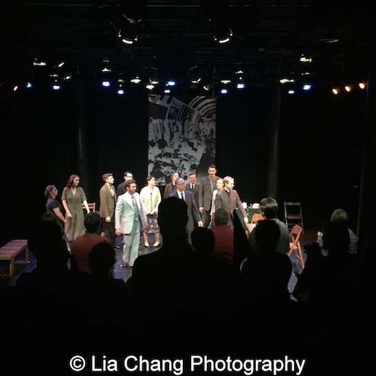 Curtain Call of the opening performance of The Report at The Lynn Redgrave Theater at Culture Project in New York on August 15, 2015. Photo by Lia Chang